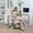 Cream White, variant on HOMCOM Large Overstuffed Office Chair, High Back Desk Chair with Lumbar Support, Footrest, Swivel Wheels, Reclining Computer Chair, Gray