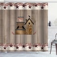 thumbnail image 3 of mvhsuoem Brown Birdhouse Polyester Shower Curtain, 72" x 72" Waterproof, 3 of 6