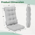 thumbnail image 2 of SERWALL Outdoor Rocking Chair & Adirondack Cushion Set of 2, Non Skid Slip and Watreproof,for Outdoor and Indoor,Light Gray, 2 of 8