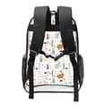 thumbnail image 2 of Susaid Fall Rabbit Print Clear Backpack See Through Transparent Plastic Clear Bookbags for School, College, Stadium,Work, 2 of 7