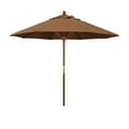 thumbnail image 2 of California Umbrella 9' Grove Series Patio Umbrella With Wood Pole Hardwood Ribs  Push Lift With Sunbrella 1A Wheat Fabric, 2 of 11