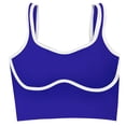 thumbnail image 6 of Cropped Tank Tops for Women High Impact Push Up Racerback Sleeveless Contrast Binding Workout Yoga Gym Tanks, 6 of 7