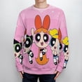 thumbnail image 4 of The Powerpuff Girls Sweater Long Sleeve Round Neck Pullover Jumper Fall Winter Clothes Print Tops Blouse 3XL, 4 of 6