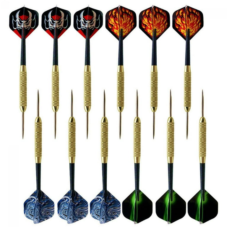 12pcs Steel Tip Darts,Professional Darts Metal Tip Set,Dart Set for  Dartboard,12 Metal Tip Darts
