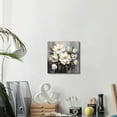 thumbnail image 5 of HFDF Bathroom Wall Art - White and Gray Flower Decoration, 10x8inch Unframed, 5 of 6