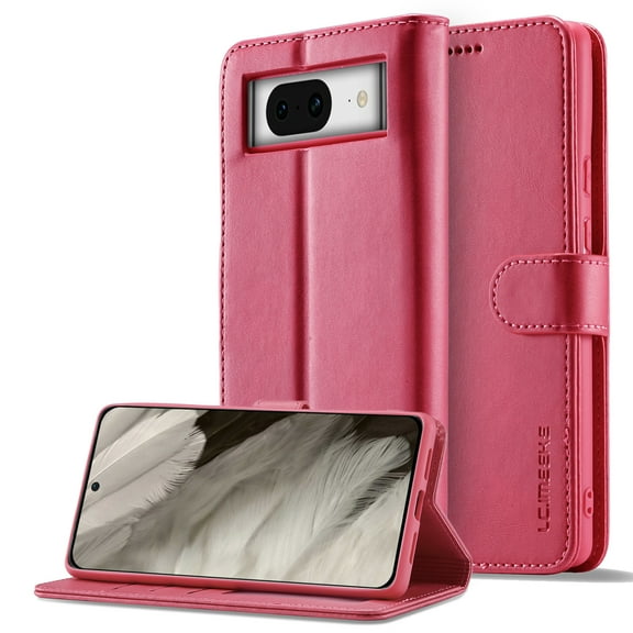Pixel 7 Pro Wallet Case for Google Pixel 7 Pro Premium Luxury PU Leather Wallet Flip Magnetic Clasp Cover Retro 7 Pro Case Credit Card Holder Kickstand Shockproof Case,
Rose