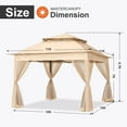 thumbnail image 2 of MASTERCANOPY 11 x 11ft Pop-up Gazebo Outdoor Canopy Tent with Mesh Walls, Khaki, 2 of 8