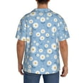 thumbnail image 3 of Kdxio Men's Hawaiian Shirt for Men Short Sleeve Shirt Daisies Flowers Summer Casual Holiday Beach Button Down T-Shirts, 3 of 7