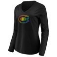 thumbnail image 2 of Women's Black Montreal Canadiens Team Pride Logo Long Sleeve V-Neck T-Shirt, 2 of 3