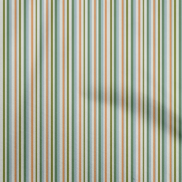 oneOone Tissu Polyester Lycra Vert Rayures Matière de Robe Tissu Imprimé Tissu au Mètre 56 Pouces de Large