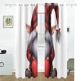thumbnail image 2 of Red Gnome Heart Black Out Curtains 84 Inch Length Curtains for Sliding Glass Doors Bedroom Living Room 2 Pack, 2 of 6