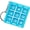 Blue, variant on Tic Tac Toe Metal Keychain Keyring Holder Backpack Charm - Blue