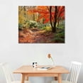 thumbnail image 2 of Sadudu Gallery Autumn Leaves Wall Art, Colorful Foliage Artwork, Beautiful Fall Forest Scene, Premium Gallery Wrapped Canvas Décor, Ready to ang, 8 in x 12 in W, Print 16x12in, 2 of 6