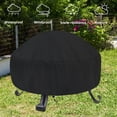 thumbnail image 4 of Coolmade Outdoors Fire Pit Cover Heavy Duty Waterproof 600D Polyster with Thick PVC Coating, Round Fire Pit Cover, Waterproof, 44 Inch, Black, 4 of 8