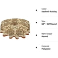 thumbnail image 4 of Paisley Tablecloths,Figured Brown Paisley Tablecloth Round 60 x 60,Wrinkle Resistant and Washable Bohemian Tablecloth,Perfect for Kitchen Dinner,Party,Family Gathering,Festive Dinner, 4 of 6