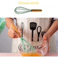 thumbnail image 3 of 12 Pieces Kitchen Cooking Tools Set Silicone Wood Handles Brush Spaghetti Claw Baking Household Kitchenware Accessories, Pink, 3 of 8