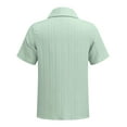 thumbnail image 6 of Arshiner Boys Green Button Down Shirt Short Sleeve Summer Beach Shirt 9-10 Years, 6 of 9