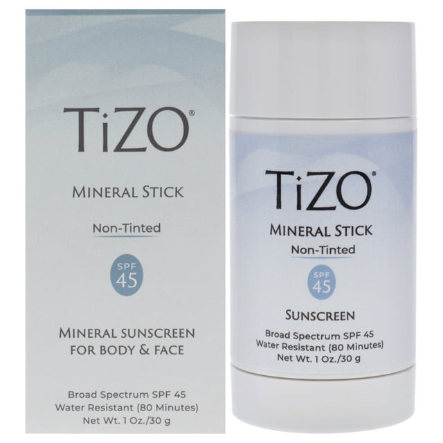 Mineral Stick Non Tinted SPF 45 de Tizo para mujeres - Protector solar de 1 oz