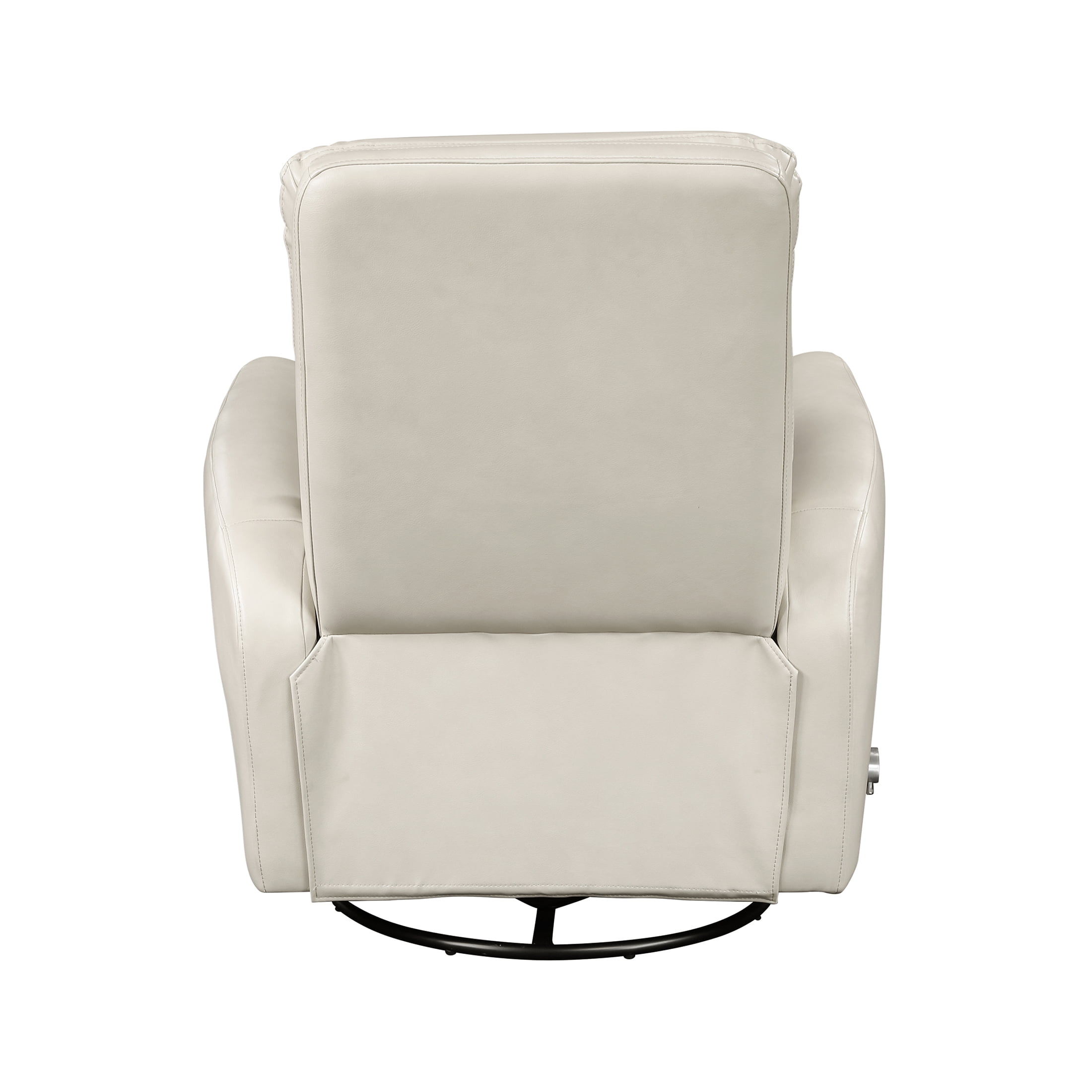 OakvillePark Crestshire Faux Leather Swivel Glider Reclining Chair, Beige