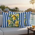 thumbnail image 4 of Outdoor Waterproof Pillow Covers Summer Lemon Green Leaves Watercolor Decorative Throw Pillow Protectors,Pillowcase Cushion Cases for Patio Sofa Garden Couch,20x12in,Pack of 2, 4 of 13