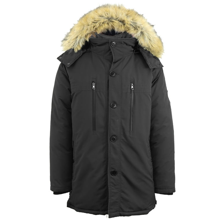 Men's Hevayweight Double Layer Hooded Long Parka Jacket Men's Hevayweight Double Layer Hooded Long Parka Jacket