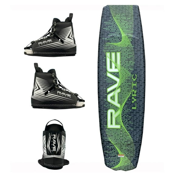 RAVE Sports RVE02978 Lyric Green Wakeboard with Boots