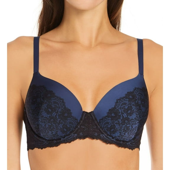 Women's Maidenform DM7549 One Fabulous Fit 2.0 Full Coverage Underwire Bra (Navy/Black 38DD)