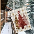 thumbnail image 2 of Merry Christmas Tree House Flag 28x40 Inch Double Sided Outside Grey Buffalo Plaid Checkered Snowflake Winter Farmhouse Yard Outdoor Decorative Flag, 2 of 6