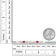 thumbnail image 4 of Gem Stone King 925 Silver and 10K Yellow Gold White Moissanite and Pink Created Sapphire and White Lab Grown Diamond Bracelet for Women (1.96 Cttw, Gemstone, Oval, Wheat Chain, 6.5 inches), 4 of 5