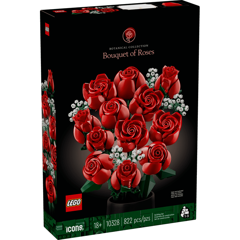 LEGO Icons Bouquet of Roses, Artificial Flowers for Home or Mother's Day  Décor, Gift for Her, Him, Anniversary or Any Special Day, Unique Build and  Display Model from the Botanical Collection, 10328 