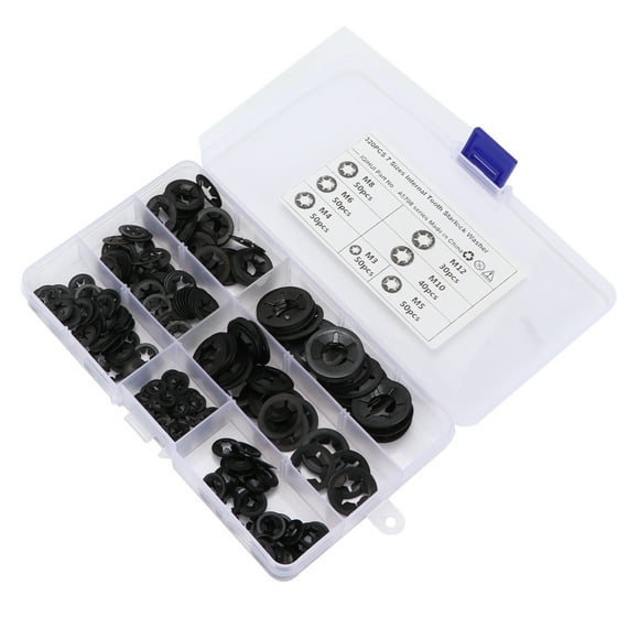Push On Locking Fastener,320pcs Starlock Washers Assortment Locking Washer Starlock Clip Future-Proof Design