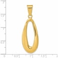 thumbnail image 3 of 14K Yellow Gold Polished Hollow Oval Pendant (33.81 X 15.33) Made In Italy -Jewelry By Sweet Pea, 3 of 7