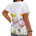 thumbnail image 2 of CLOOCL Plus Size Women Summer Tops Floral 3D Printed Short Sleeve Shirts Blouse, 2 of 6