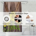 thumbnail image 6 of Rustic Farmhouse Shower Curtain for Bathroom Yellow Sunflowers Vintage Wood Door Shower Curtain Retro Country Washable Polyester Durable Fabric Shower Curtain with Hooks, 72x84 Inch, 6 of 6