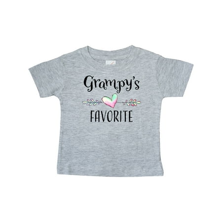 

Inktastic Grampys Favorite- Heart Grandchild Gift Baby Boy or Baby Girl T-Shirt