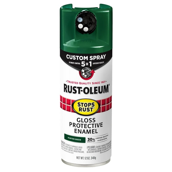 Pintura Rust-Oleum 376891 para detener la oxidación, 340 g, color verde brillante Hunter