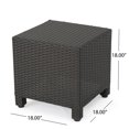 thumbnail image 6 of Pueblo Outdoor Wicker Accent Side Table, Dark Brown, 6 of 7