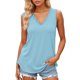 thumbnail image 1 of Camiseta sin mangas con cuello en V y encaje para mujer - Corte holgado, tejido fluido, informal de verano - Tallas S-XXL, 1 of 5