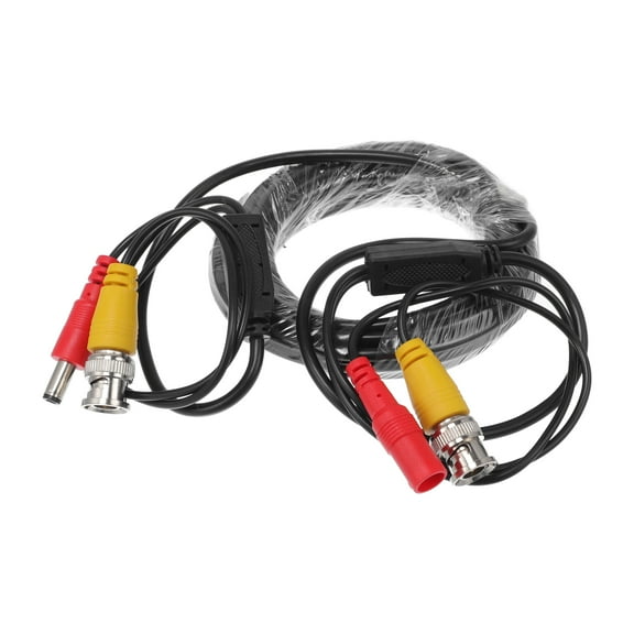 Unique Bargains Universal Car Reverse Rear View Parking Camera Video Cable BNC DC Backup Camera Video Cable Extension for Monitor and Backup Black 5M