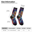 thumbnail image 4 of Goofa Colorful Fall Leaves Printed Men's Crew Socks, Soft Durable Breathable Moisture-Wicking with Odor Control Cotton socks, 4 of 9