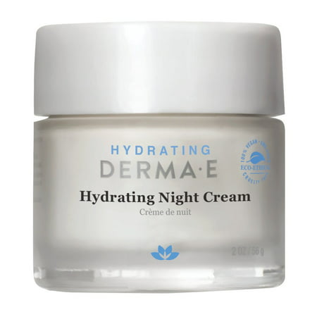 Derma E Hydrating Night Face Cream, Hyaluronic Acid, 2 (Best Rejuvenating Night Cream)