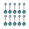 thumbnail image 1 of Stainless Steel Navel Piercing Rings Model 10910001 14G Ball Design 10 Pieces, 1 of 9