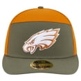 thumbnail image 2 of Men's New Era Olive/Brown Philadelphia Eagles Two-Tone Color Pack Split Panel 59FIFTY Fitted Hat, 2 of 5