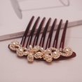 thumbnail image 2 of Peine para el cabello con forma de perla y siete dientes, peine para el cabello con disco de diamantes de imitación, horquilla acrílica para el cabello para mujer, accesorios para el cabello, 2 of 6