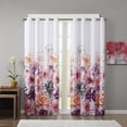 thumbnail image 3 of Intelligent Design Olivia Printed Total Blackout Curtain Panel, Pink, 50x84", 3 of 5