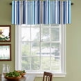 thumbnail image 4 of 2 Pack Valances for Windows, Blue Green Striped Window Valances for Living Room/Bedroom/Bathroom, Colorful Abstract Vertical Lines Art Light Filtering Kitchen Curtain Valance 60"W x18" L, 4 of 9
