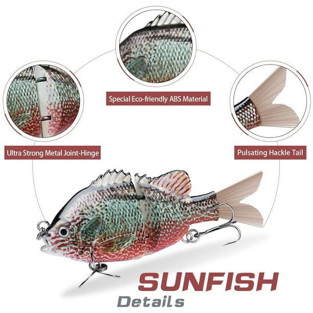 Segmented Swimming Lure for B Pike Trout Selmon Striper, 3D Multi Jointed  Swimbaits, B Fishing Lures Kit 