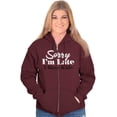 thumbnail image 3 of Sorry I'm Late I Have Kids Funny Mom Zip Hoodie Sweatshirt Women Brisco Brands L, 3 of 6
