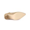 thumbnail image 6 of BLISSFUL STEP Women's Pointy Toe Block Heel Glitter Ankle Boots Gold 9, 6 of 9