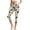 Cat Bat Pumpkin Beige, variant on Blue Marble Print Women's Capri Leggings with Pockets, High Waisted Stretchy Active 3/4 Yoga Pants with Tummy Control, Yoga Pants Leggings for Workout Running, 3XL